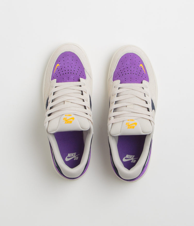 Nike SB Force 58 Shoes in Obsidian and Light Orewood Brown and Wild Grape