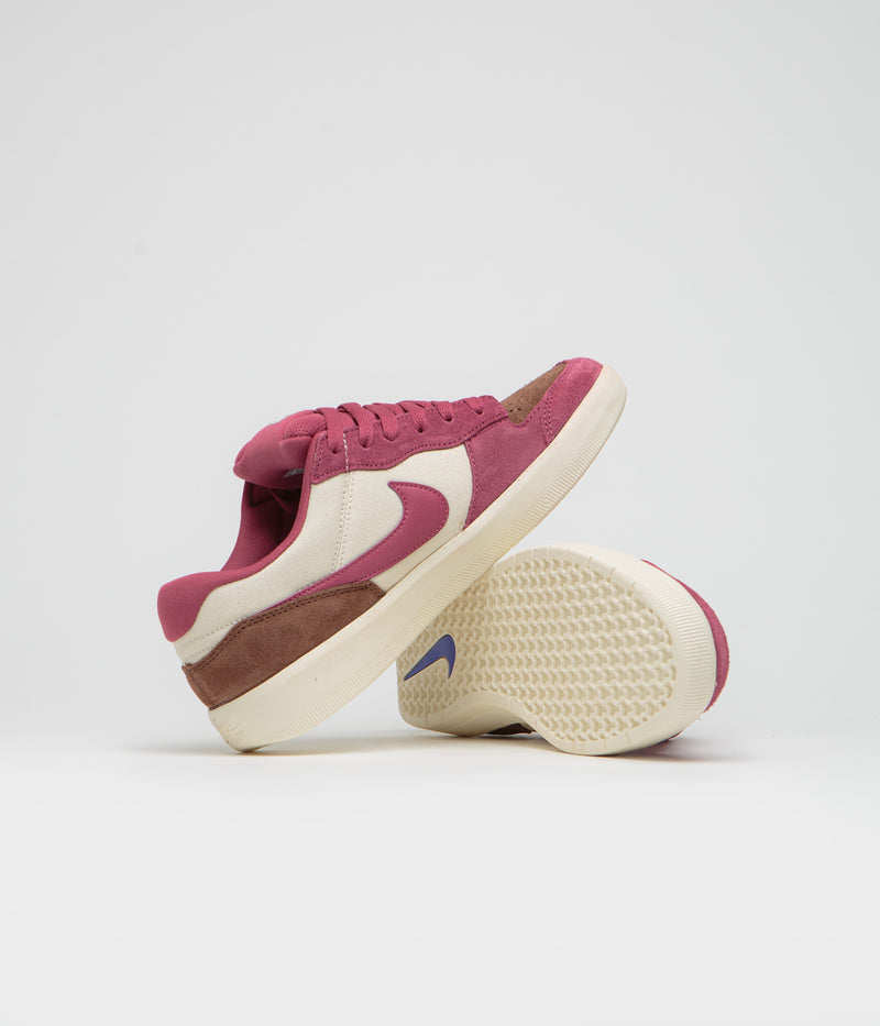 Nike SB Force 58 Shoes in Pale Ivory and Sweet Beet and Fauna Brown