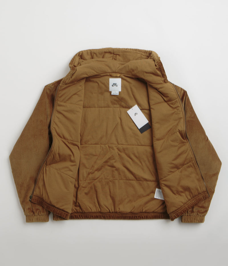 Nike SB Hooded Cord Jacket in Light British Tan and Armory Navy