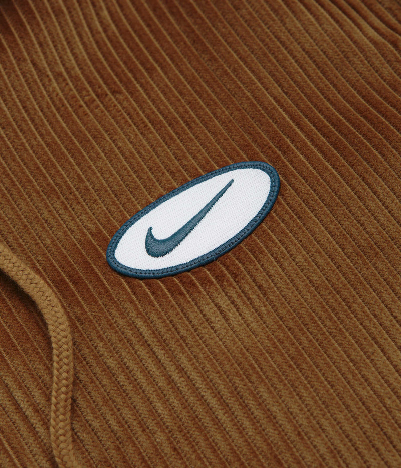 Nike SB Hooded Cord Jacket in Light British Tan and Armory Navy