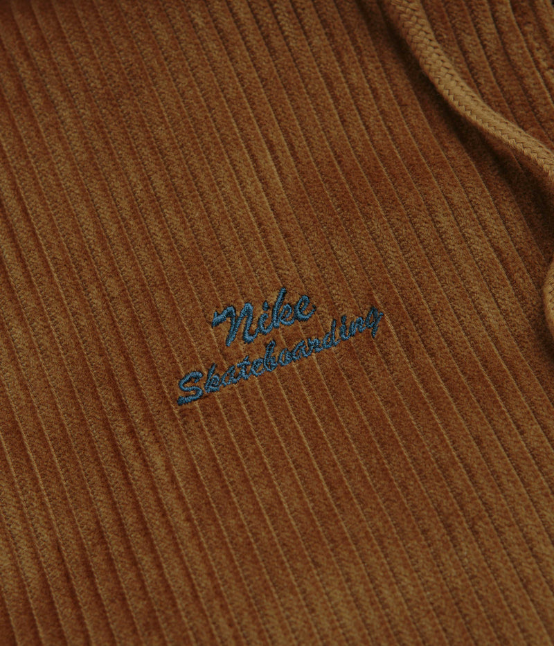 Nike SB Hooded Cord Jacket in Light British Tan and Armory Navy