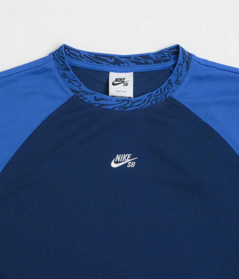 Nike SB Knit Jersey in Blue Void and Game Royal / White