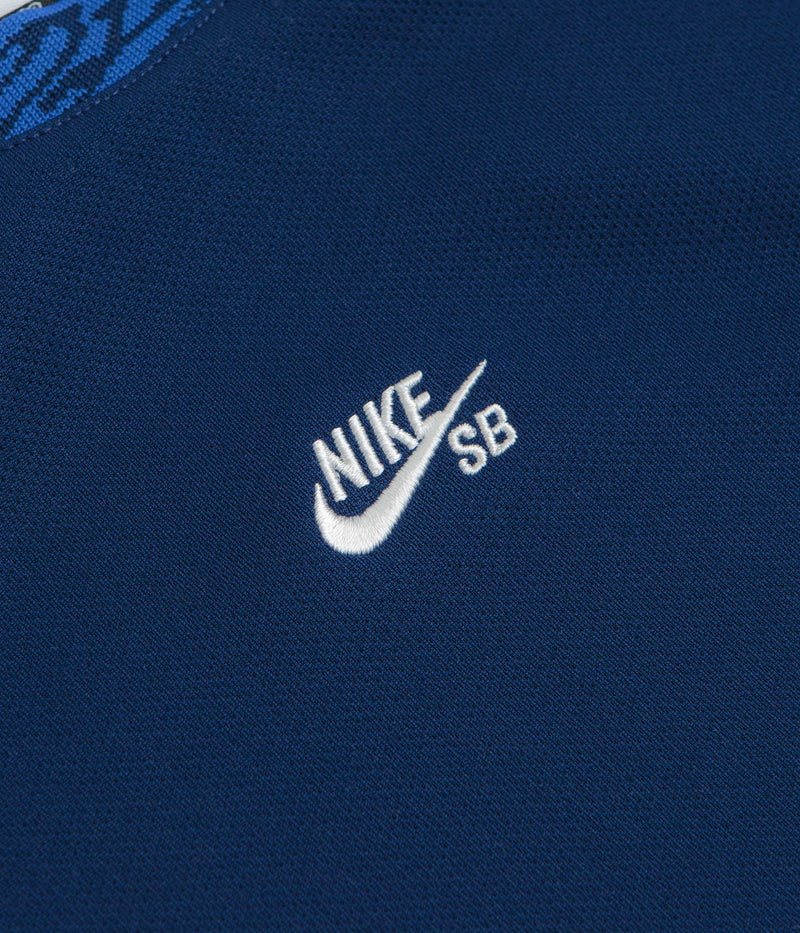 Nike SB Knit Jersey in Blue Void and Game Royal / White