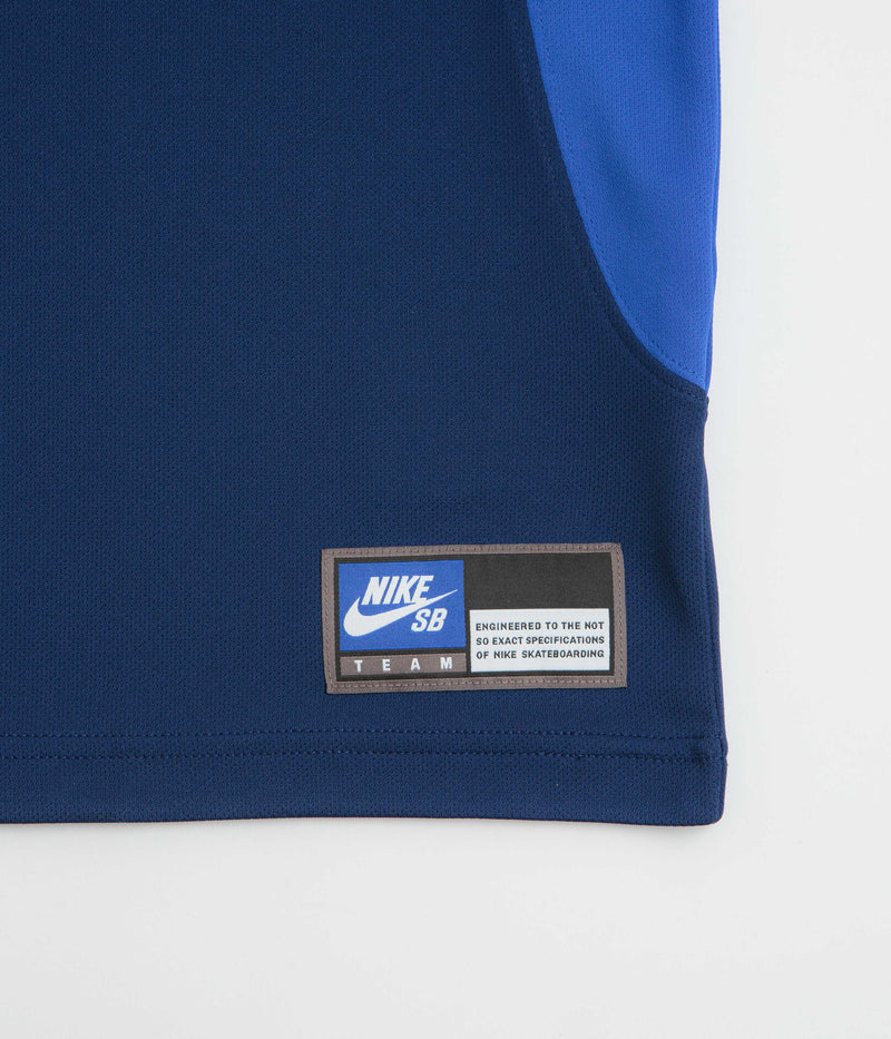Nike SB Knit Jersey in Blue Void and Game Royal / White