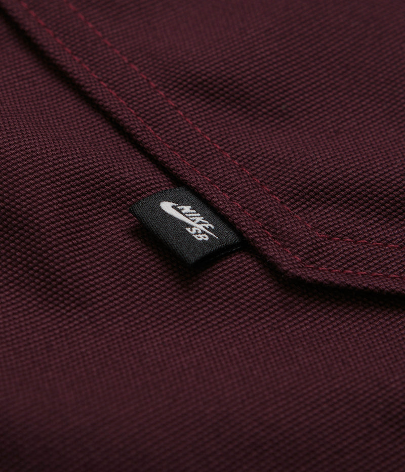Nike SB New Essential Woven Shirt in Burgundy Crush and Platinum Violet