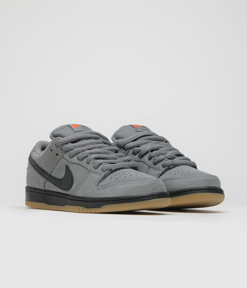 Nike SB Orange Label Dunk Low Pro Shoes in Cool Grey and Black and Cool Grey - Dark Grey