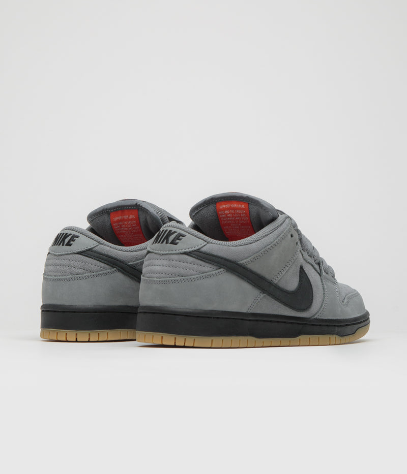 Nike SB Orange Label Dunk Low Pro Shoes in Cool Grey and Black and Cool Grey - Dark Grey