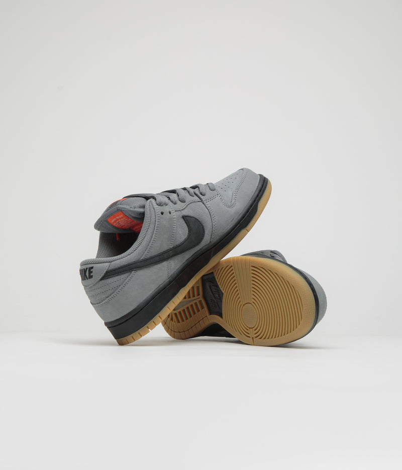 Nike SB Orange Label Dunk Low Pro Shoes in Cool Grey and Black and Cool Grey - Dark Grey