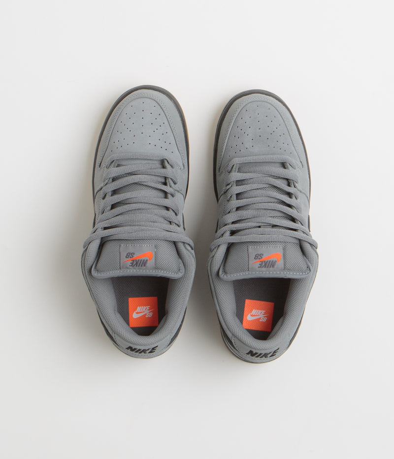 Nike SB Orange Label Dunk Low Pro Shoes in Cool Grey and Black and Cool Grey - Dark Grey