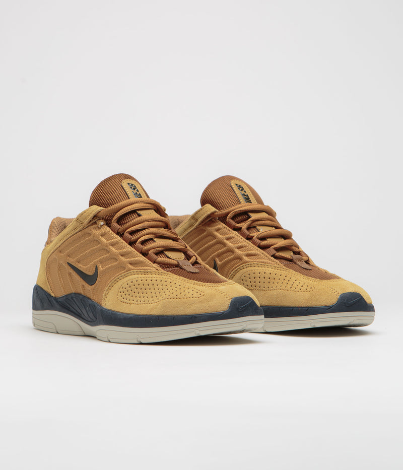 Nike SB Vertebrae Shoes in Wheat and Black and Light British Tan - Obsidian