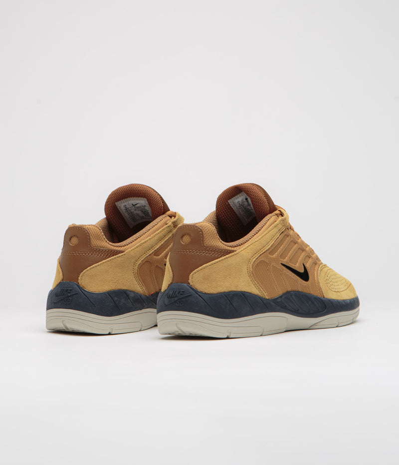 Nike SB Vertebrae Shoes in Wheat and Black and Light British Tan - Obsidian