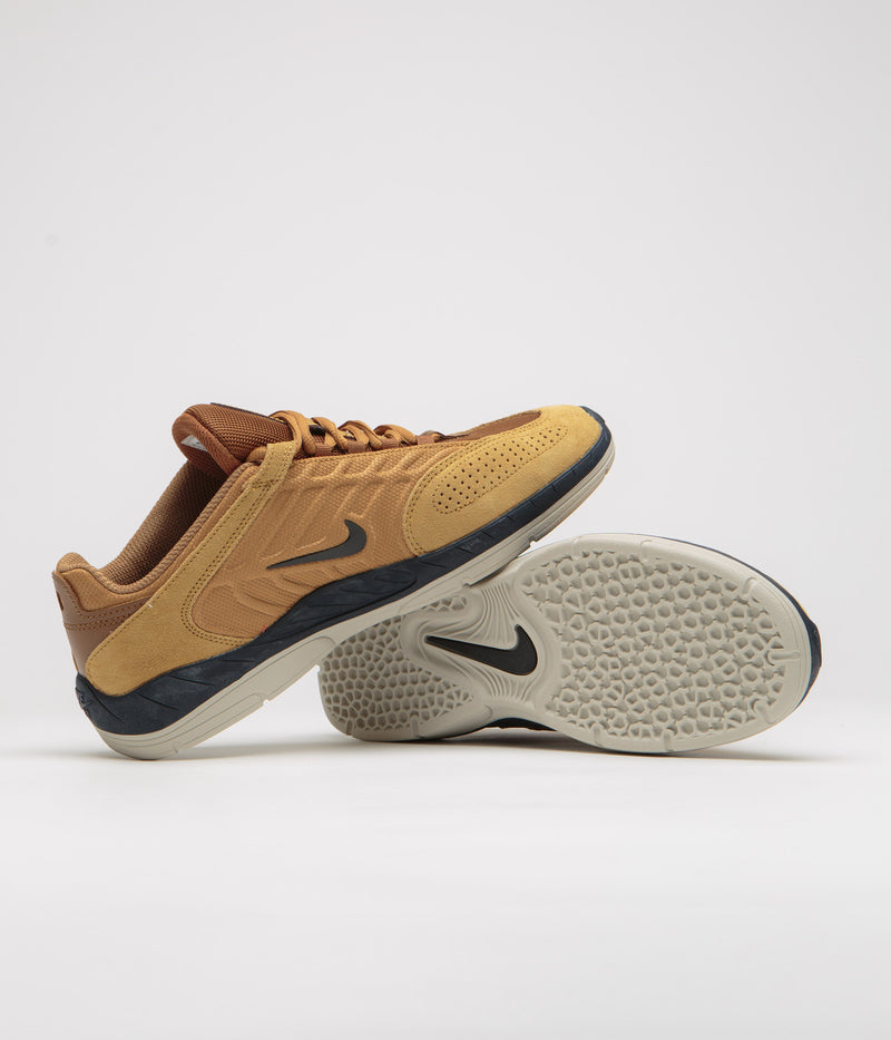 Nike SB Vertebrae Shoes in Wheat and Black and Light British Tan - Obsidian