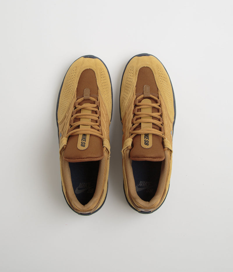 Nike SB Vertebrae Shoes in Wheat and Black and Light British Tan - Obsidian