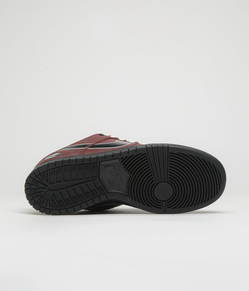 Nike SB x Limosine Skateboards Dunk Low Pro Shoes in Dark Pony and Black and Silver - White