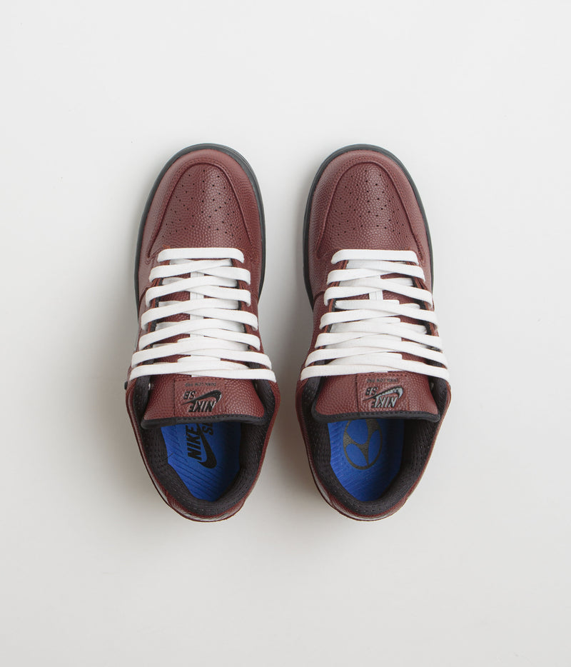 Nike SB x Limosine Skateboards Dunk Low Pro Shoes in Dark Pony and Black and Silver - White
