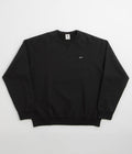 Nike Solo Swoosh Crewneck Sweatshirt in Black and White / White