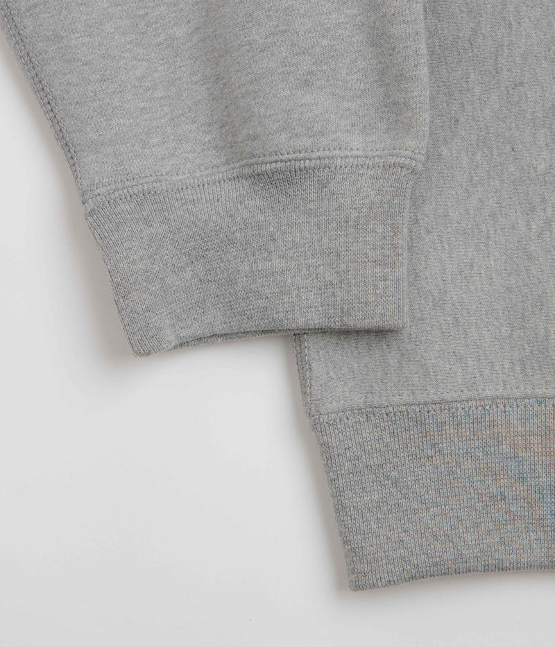 Nike Solo Swoosh Crewneck Sweatshirt in Dark Grey Heather and White / White
