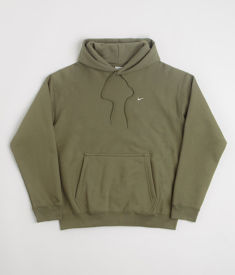 Nike Solo Swoosh Hoodie in Medium Olive and Medium Olive / White / White