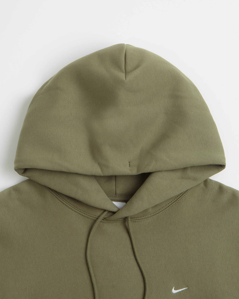 Nike Solo Swoosh Hoodie in Medium Olive and Medium Olive / White / White