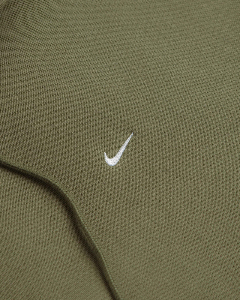 Nike Solo Swoosh Hoodie in Medium Olive and Medium Olive / White / White