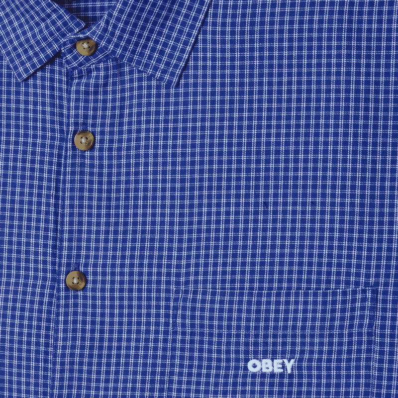 Obey Frank Woven Shirt - Surf Blue Multi