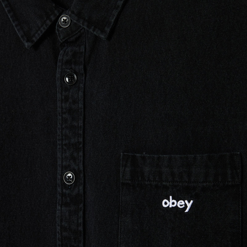 Obey Owens Denim Shirt - Faded Black