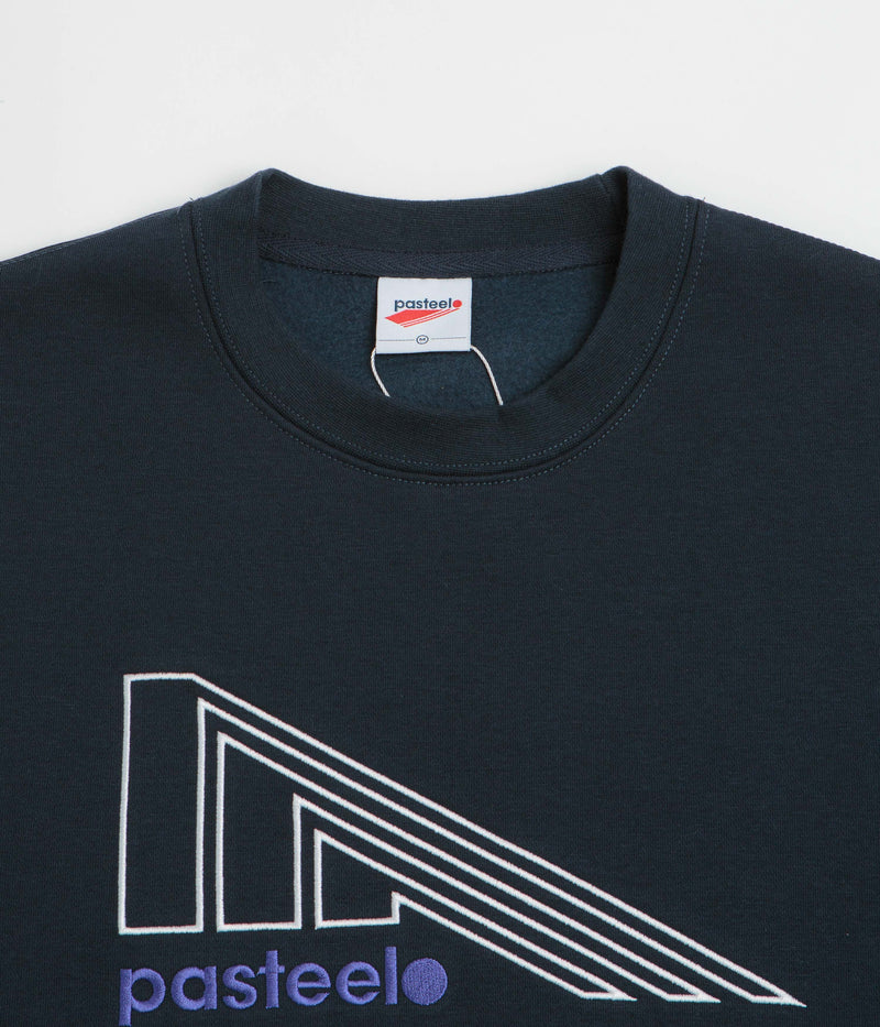 Pasteelo Flag Crewneck Sweatshirt in Navy