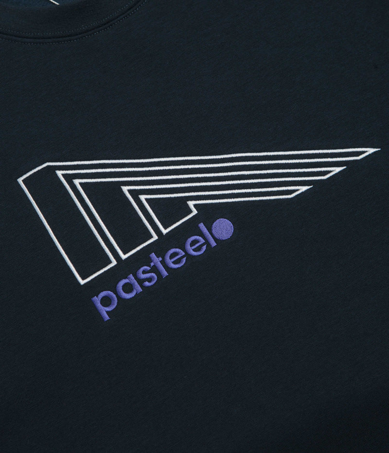 Pasteelo Flag Crewneck Sweatshirt in Navy