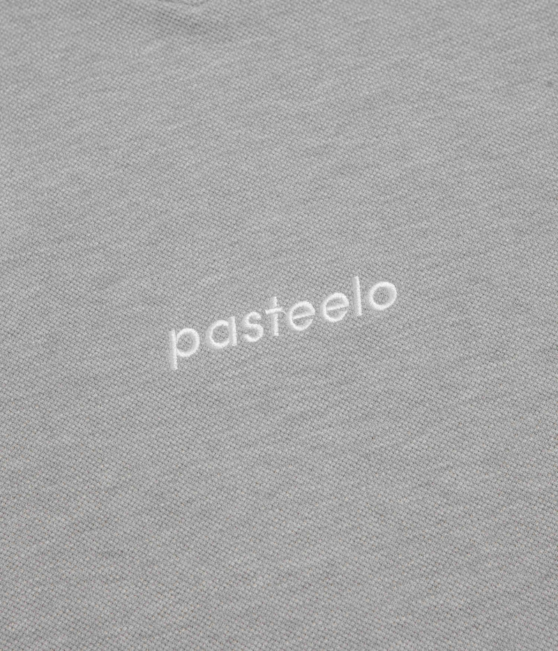 Pasteelo Pique Sports Long Sleeve T-Shirt in Heather Grey
