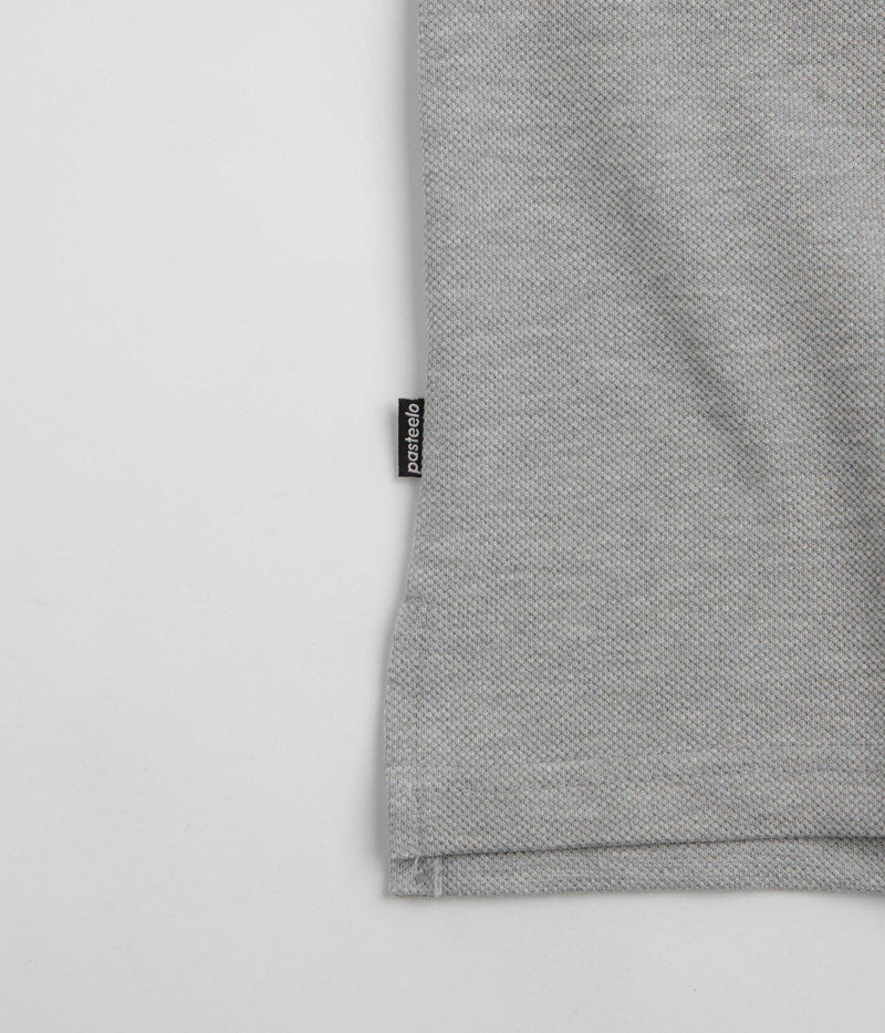 Pasteelo Pique Sports Long Sleeve T-Shirt in Heather Grey
