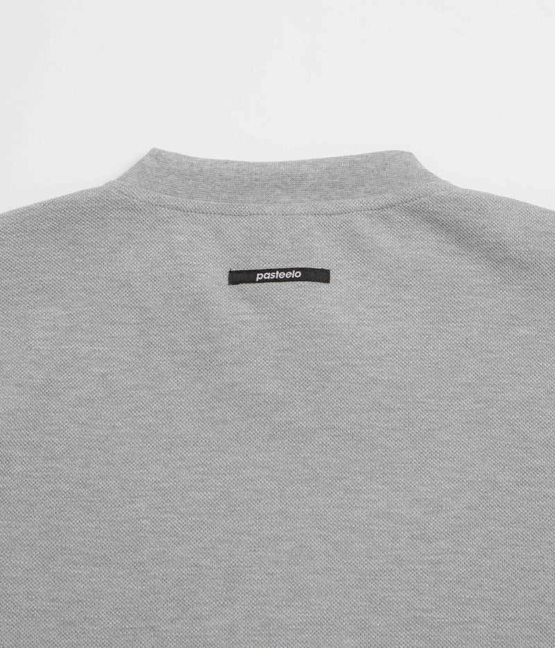 Pasteelo Pique Sports Long Sleeve T-Shirt in Heather Grey