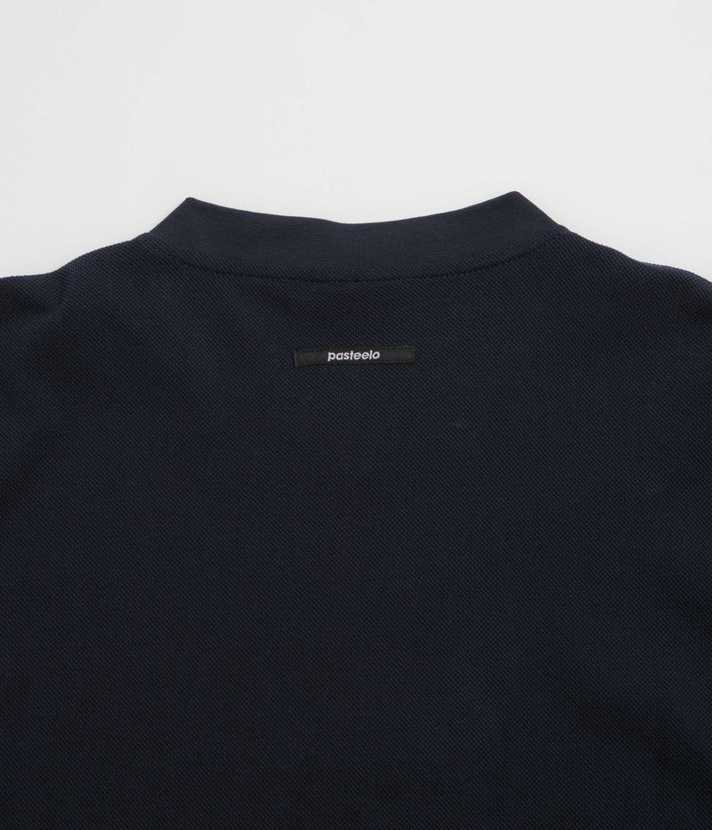 Pasteelo Pique Sports Long Sleeve T-Shirt in Navy