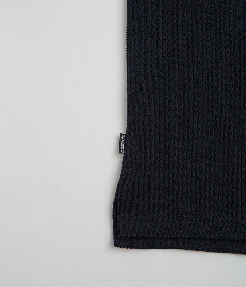 Pasteelo Pique Sports Long Sleeve T-Shirt in Navy