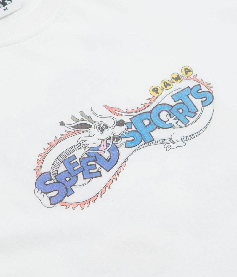 Pawa Speed Sports Dragon Doggo T-Shirt in White
