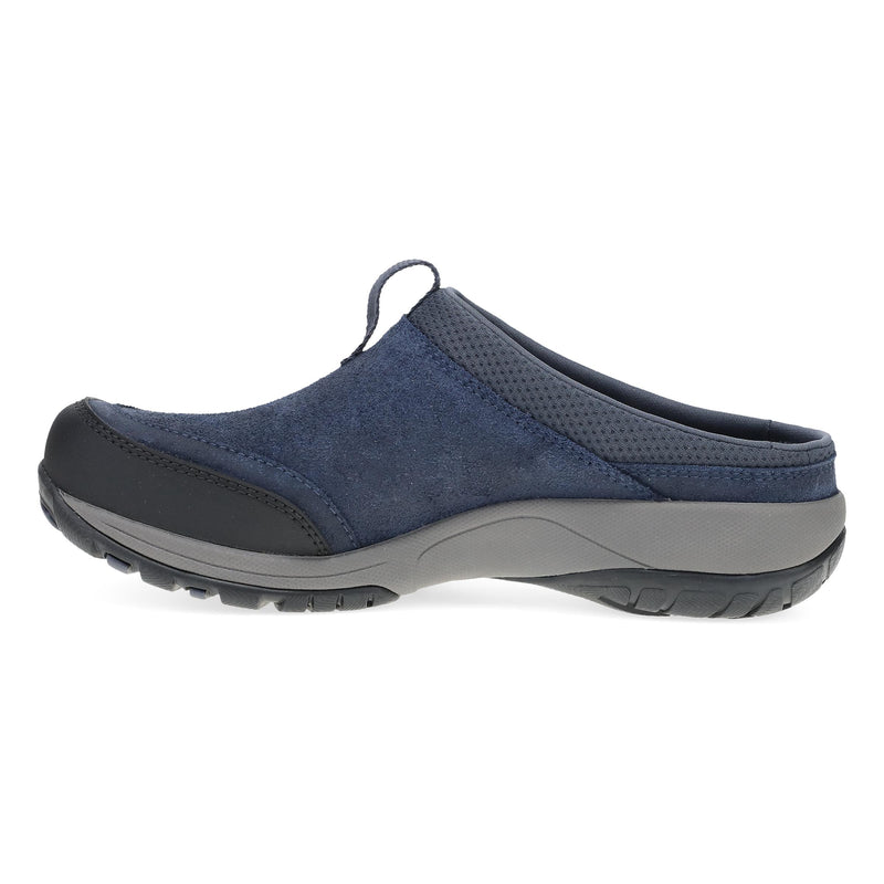 Side image of Pia Clog Navy Leather