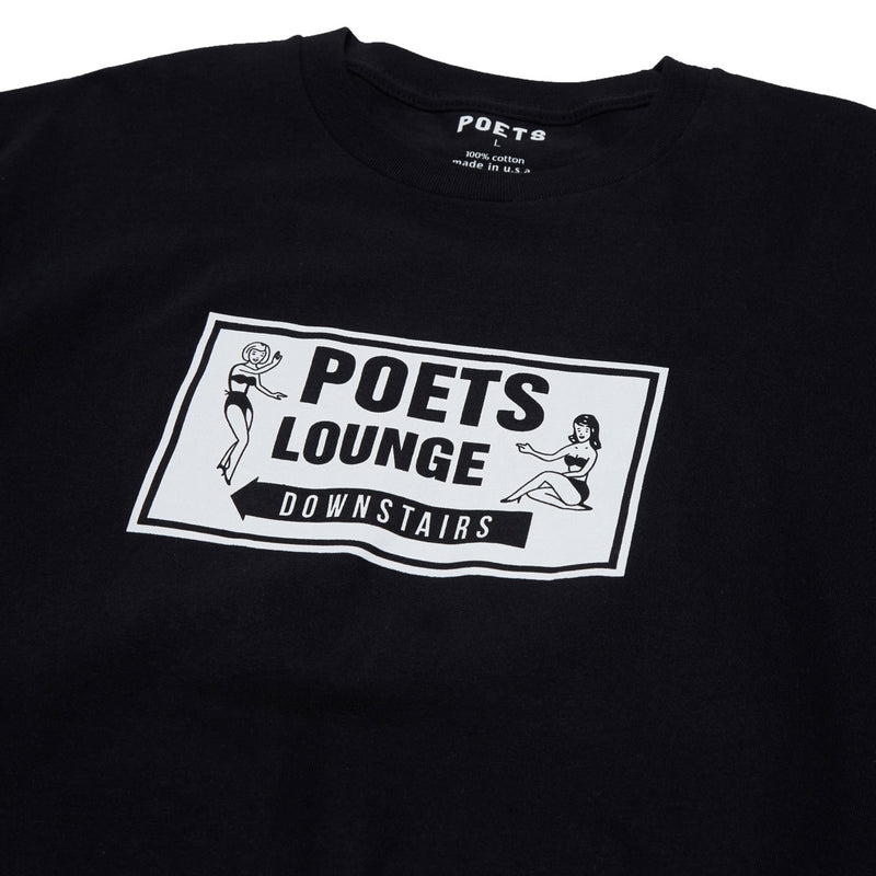 Poets Lounge Screened T-Shirt - Black