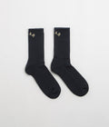 Polar College Rib Socks in Dark Navy