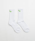 Polar College Rib Socks in White