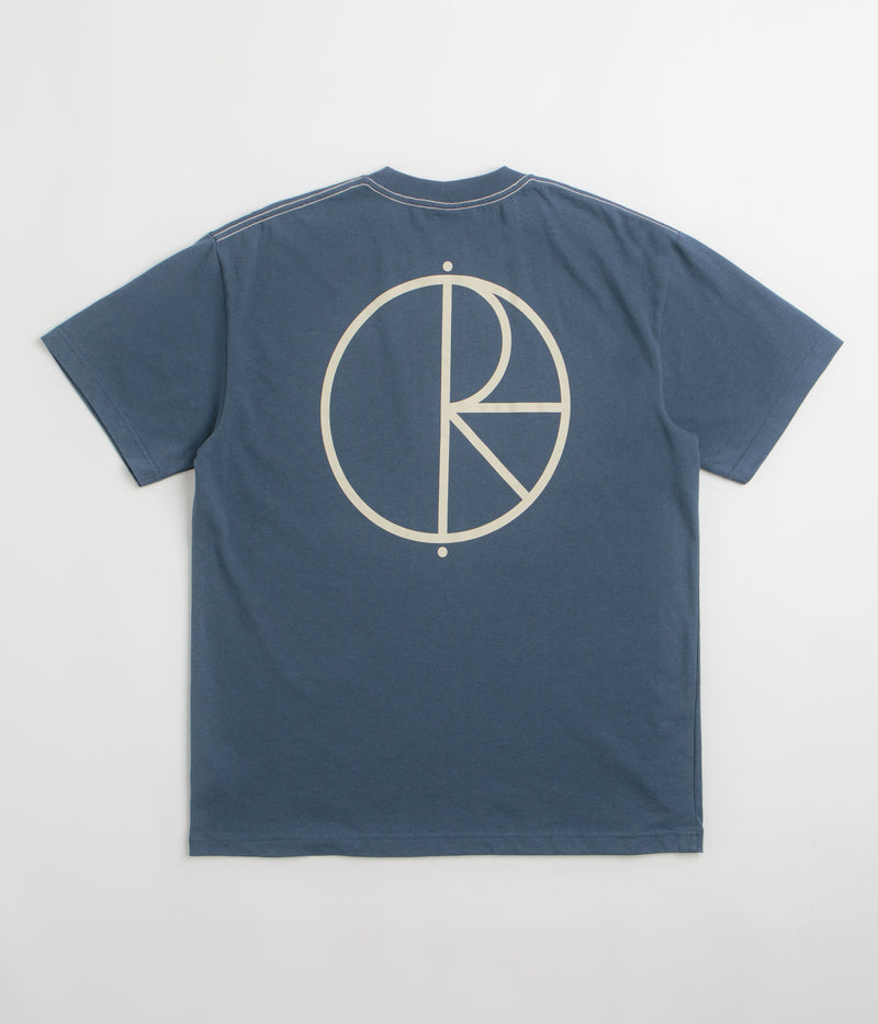 Polar Contrast Stroke Logo T-Shirt in Grey Blue