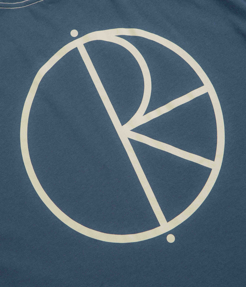 Polar Contrast Stroke Logo T-Shirt in Grey Blue