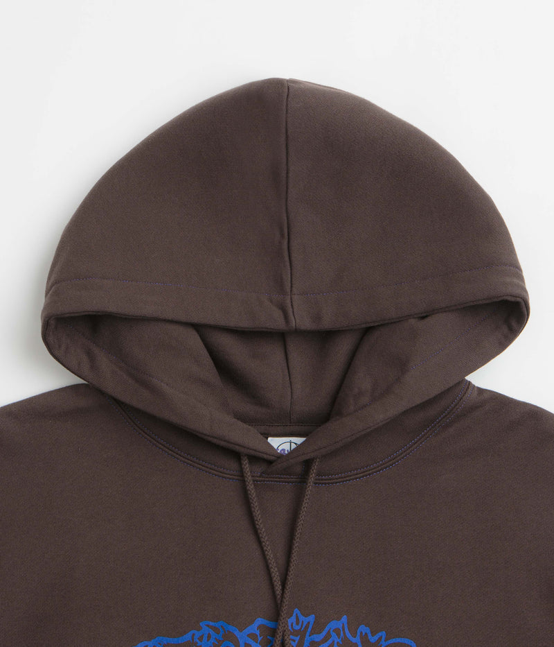 Polar Crude Logo Dave Hoodie in Chocolate