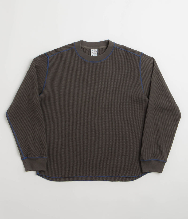 Polar Dylan Long Sleeve T-Shirt in Dirty Black and Blue