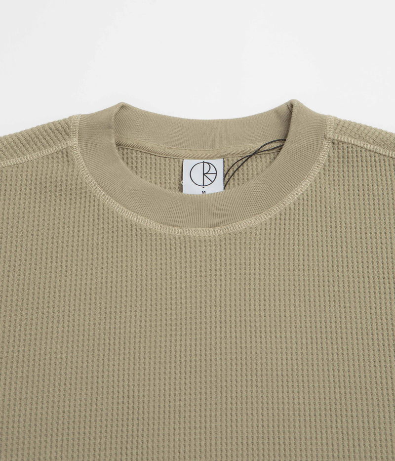 Polar Dylan Long Sleeve T-Shirt in Khaki Green and Taupe