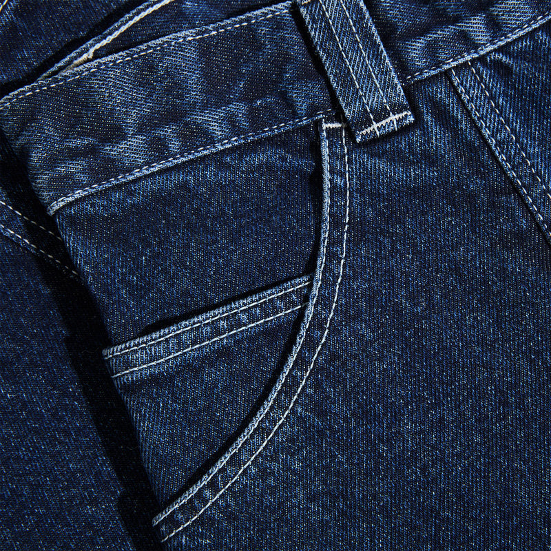 Polar Jiro Shorts - Dark Blue/White Stitching