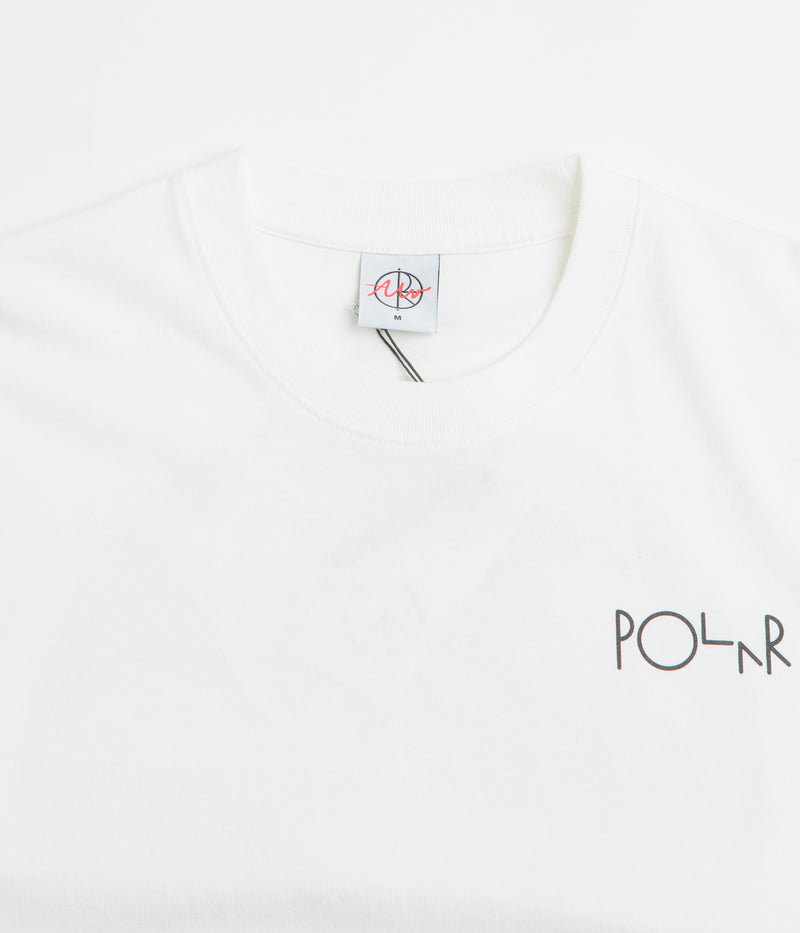 Polar Martas Roses Fill Logo T-Shirt in White