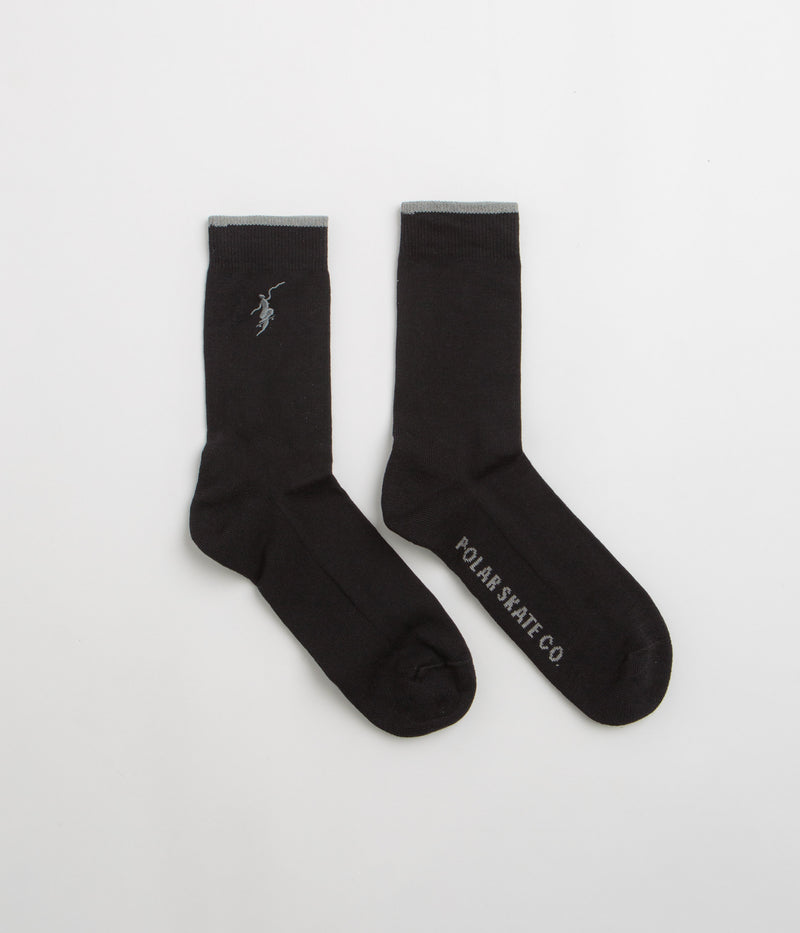 Polar No Complies Forever Socks in Black and Grey