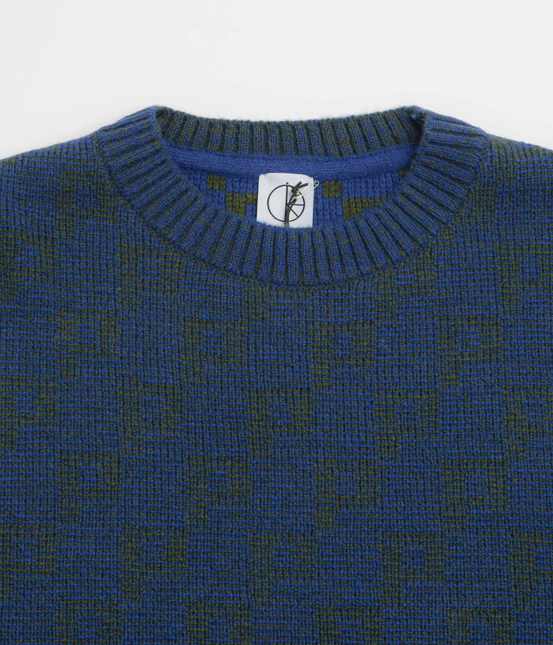 Polar P Pattern George Sweatshirt in Blue and Green
