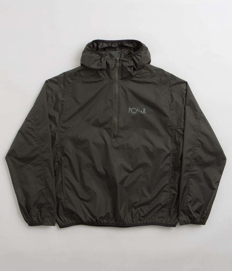 Polar Packable Anorak Jacket in Dirty Black
