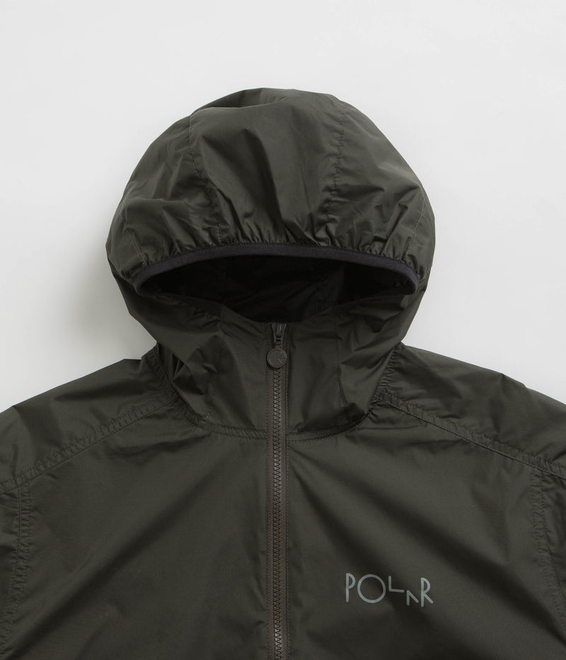 Polar Packable Anorak Jacket in Dirty Black