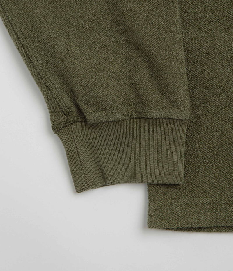 Polar Reversed Crewneck Sweatshirt in Army Green